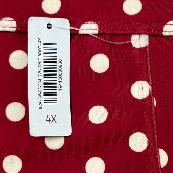 NWT Adore Me Vivien Swimwear High Waist Deep Red Polka Dot Bikini Bottom Plus 4X - Picture 5 of 10